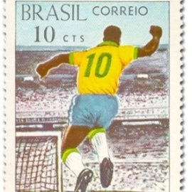 Selo comemorativo do milésimo gol de Pelé